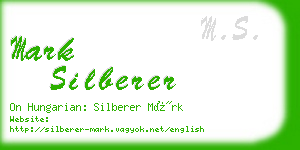 mark silberer business card